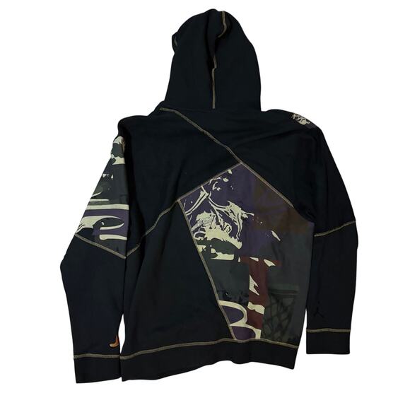 Nike Air Jordan by Solefly Patchwork Hoodie Black/Camo Size Large Tall - Picture 2 of 7